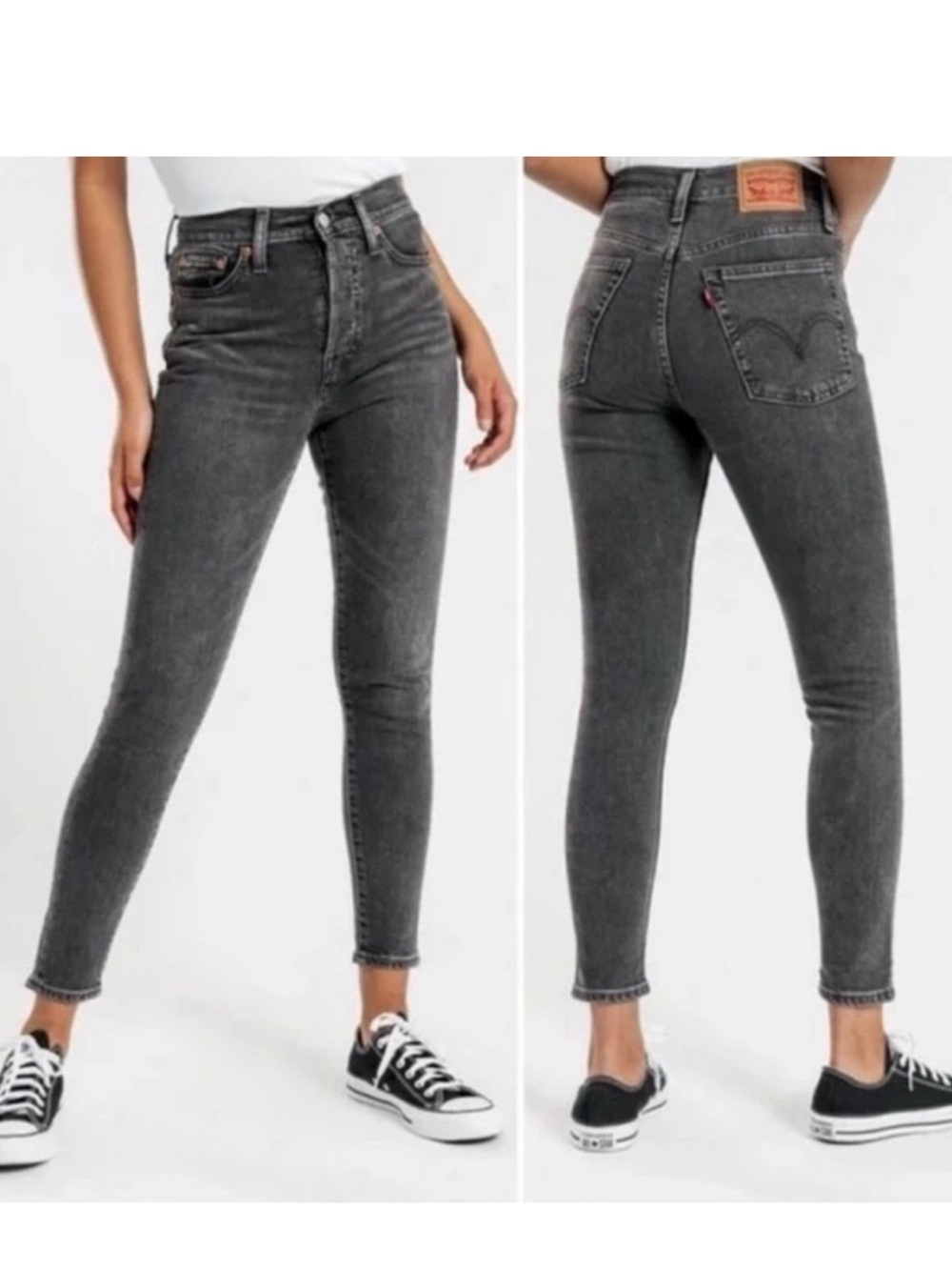 Levi's Wedgie Skinny Jeans - Charcoal Black